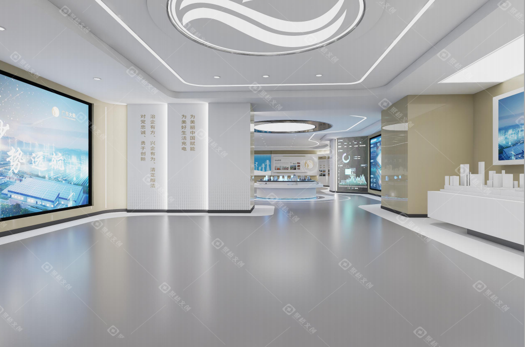 數字科技企業如何用企業品牌展廳設計打造“未來感”與“科技溫度”？-聚橋文創