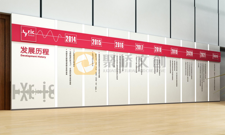 企業發展歷程墻面設計